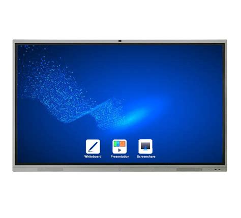 Black 86 Inch Interactive Flat Panel For Education Power Consumption
