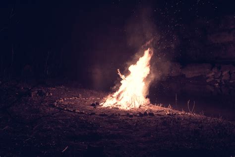 Free Images Night Flame Fire Fireplace Darkness Camping