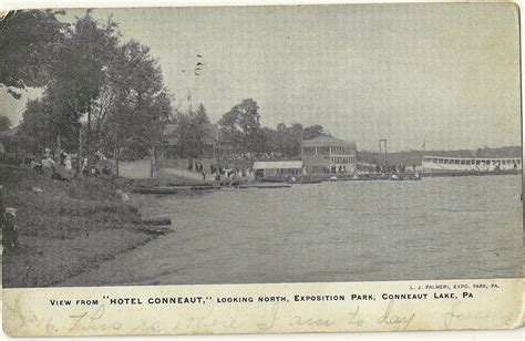 Pennsylvania Conneaut Lake 1906 View From Hotel Conneaut Exposition
