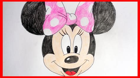 How To Draw Minnie Mouse Face Step By Step Shape That Will Be Her