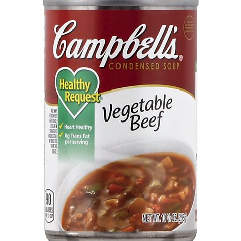 Campbells® Condensed Healthy Request® Vegetable Beef Soup 105 Oz Can Canned Goods Soups
