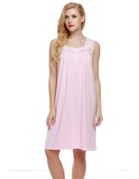 Sexy Women Sleepwear Sleeveless Summer Square Neck Short Nightgown Ea77