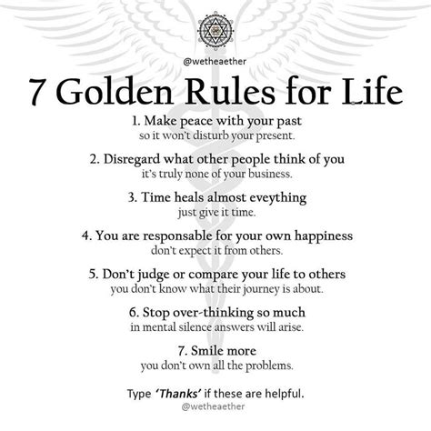 7 Golden Rules For Life Pictures Photos And Images For Facebook