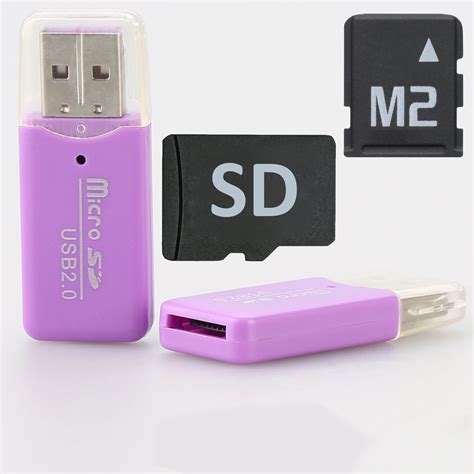 Sdhc Tf M2 Micro Sd To Usb 20 Memory Card Reader Mini Adapter For Pc