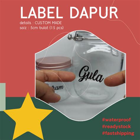 Custom Made Label Dapur I Label Rempah Ratus I Kitchen Sticker Label