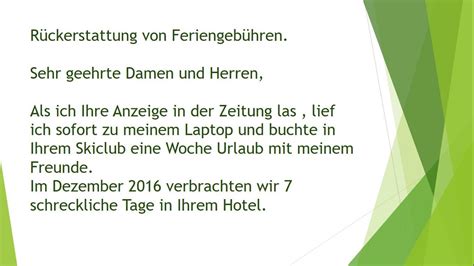 Wie ist die prüfung aufgebaut? B2 Brief Schreiben Beispiel Beschwerdebrief