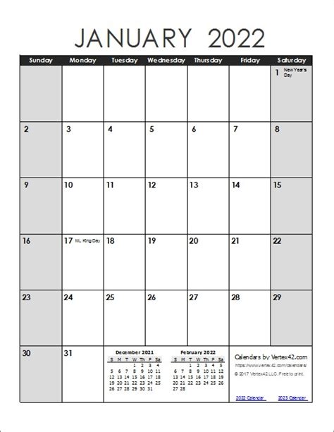 Printable Monthly Calendars For 2022 Free Printable Calendar Monthly