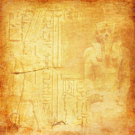 Ancient Egypt Background With Pharaoh And Hieroglyphics Stock Photo By