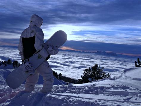 Extreme Snow Winter Sports Snowboarding Landscape Wallpaper 3840x2880