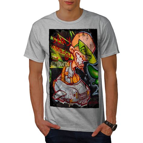 Wellcoda Wellcoda Graffiti Mens T Shirt Cartoon Graphic Design Printed Tee Ebay