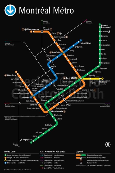 Montreal Metro Map Large Metro Map Subway Map Map