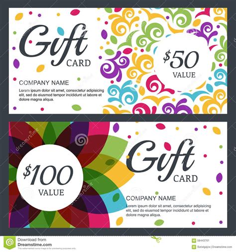 Vector Floral T Voucher Or Card Background Template Decorative