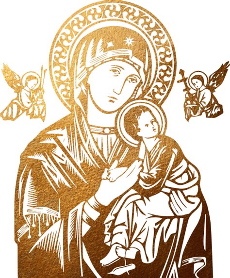 Mother Of Perpetual Help By Big Owl Religious Art Jesus Art Drawing