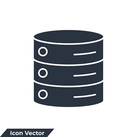 Database Icon Logo Vector Illustration Database Storage Symbol