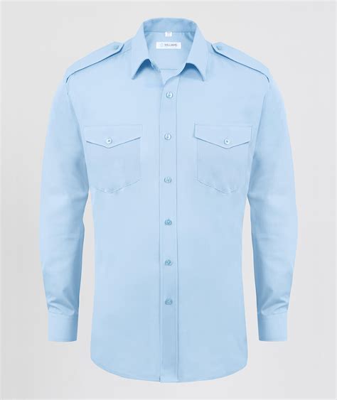 Disley Gents Blue Pilot Shirt Long Sleeve Nugent Safety