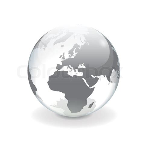 Choose from 14000+ globe graphic resources and download in the form of png, eps, ai or psd. White gray transparent vector globe of ... | Stock vector ...