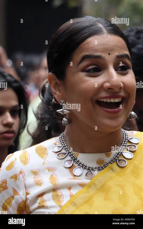 indian actress vidya balan arrives for a promotional event in mumbai india on 12 february 2020