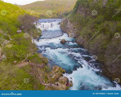 Waterfall Of Strbacki Buk In Bosnia And Herzegovina Stock Photo