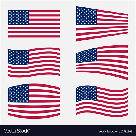 Usa Flag Official Colors Royalty Free Vector Image