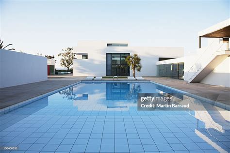 Pool Outside Modern House High Res Stock Photo Getty Images