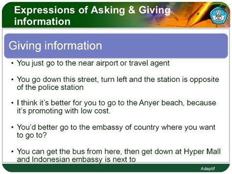 Asking And Giving Information