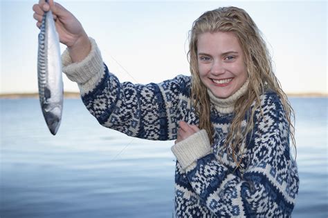 Young Woman Catching Fish Picture And Hd Photos Free Download On Lovepik