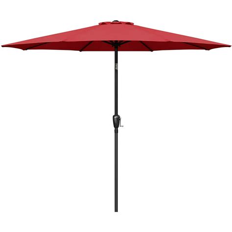 Simple Deluxe Lgbrla9red 9ft Outdoor Market Table Patio Umbrella With