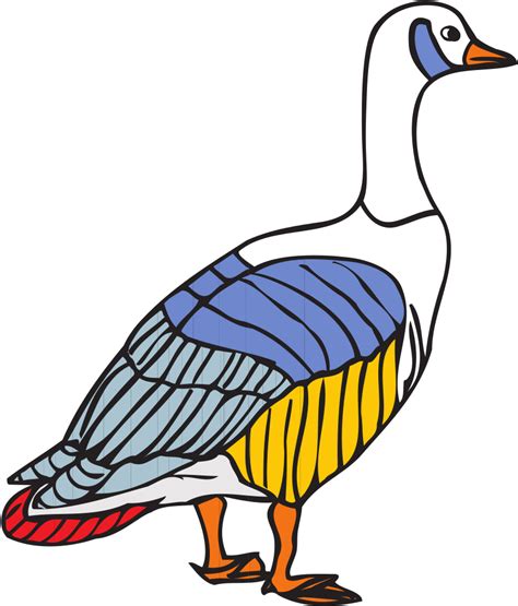 Colorful Goose Svg Clip Arts - Colorful Goose - Png ...