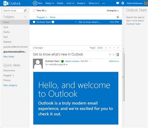 Microsoft Pushes Out Mail Preview Ghacks Tech News