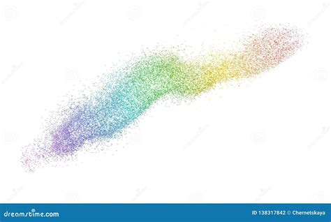 Sparkling Rainbow Glitter On White Background Background Stock Photo