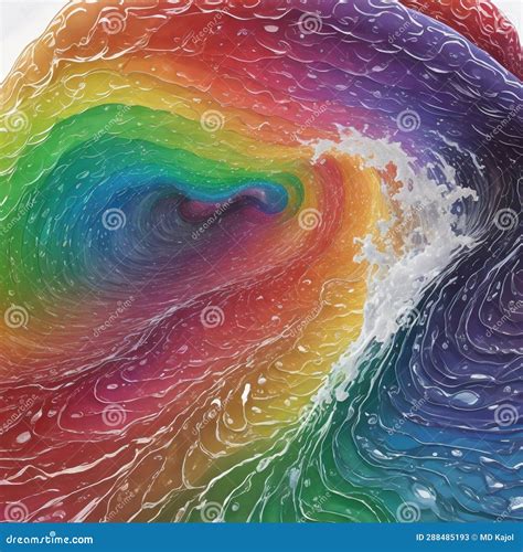 Rainbow Color Wave Look Like Sea Water Splash Stock Image Image Of