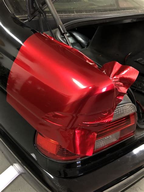 High Gloss Candy Red Car Vinyl Wrap Full Roll Top Tier Auto Parts