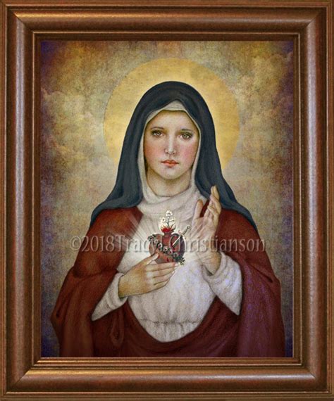Immaculate Heart Of Mary B Framed Portraits Of Saints