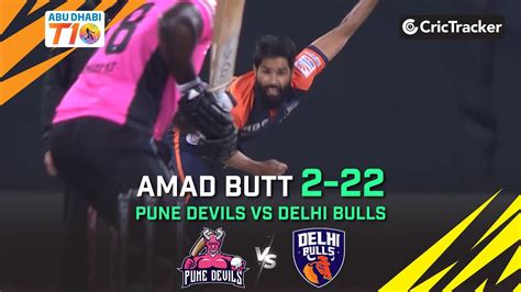 Pune Devils Vs Delhi Bulls Amad Butt Match Abu Dhabi T