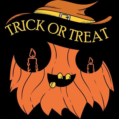 Trick Or Treat Happy Halloween Spooky Scary Creepy Tshirt Design Witch