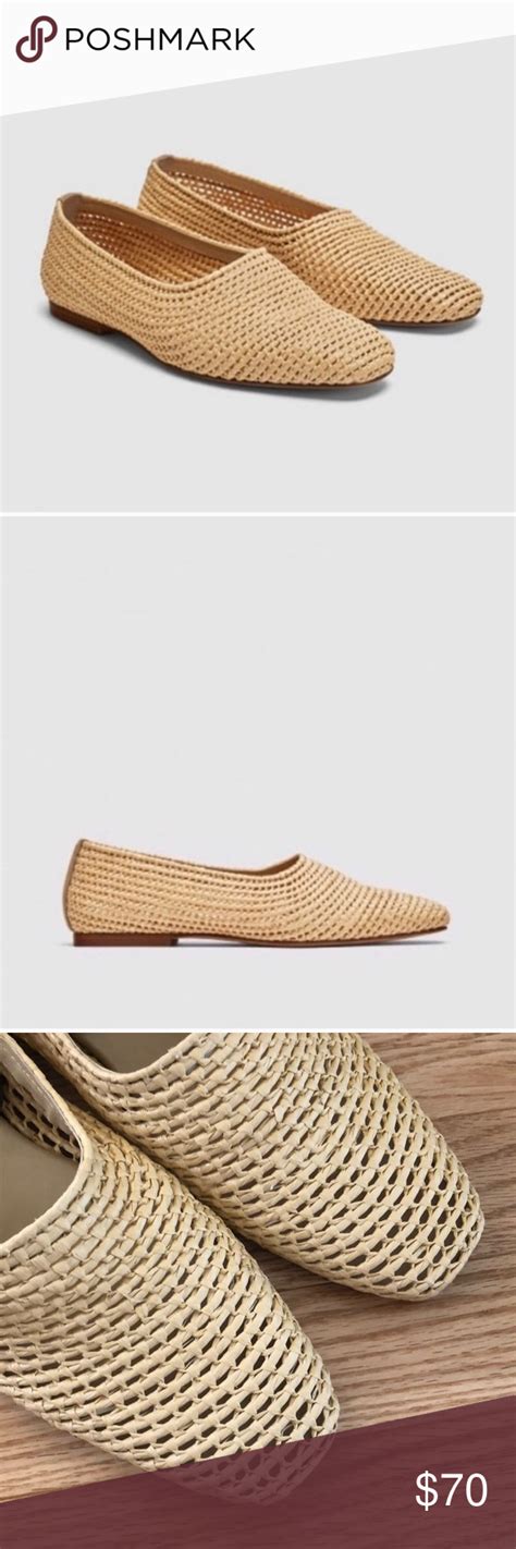 Zara Raffia Handmade Flats New Nwt 37 65 Handmade Flats Zara Zara