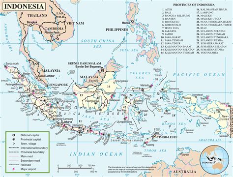 detailed clear large road map of indonesia ezilon maps riset