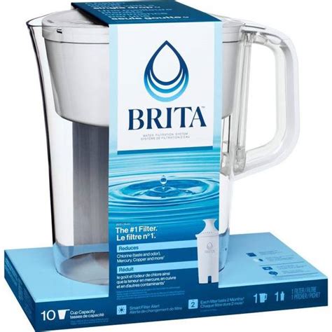 Brita Large 10 Cup Water Filter Pitcher With Standard Filter 50684