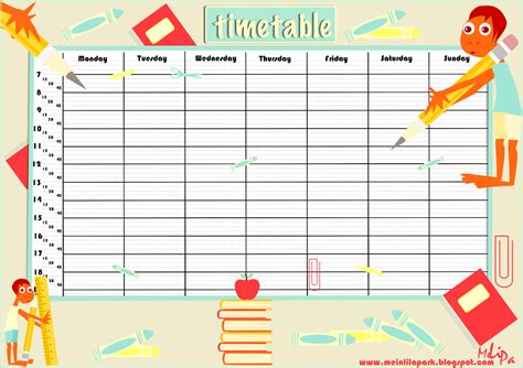 We Love Blogging My Timetable By Alejandro Arellano