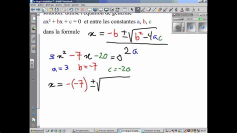 Over 100,000 english translations of french words and phrases. formule quadratique.wmv - YouTube