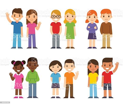 Cartoon Diverse Children Stock Vector Art And More Images Of African