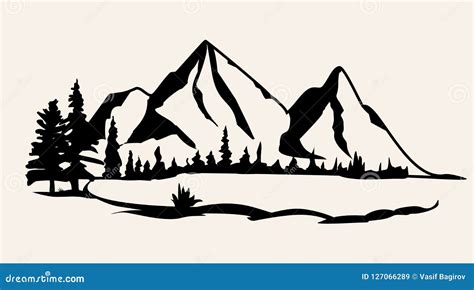 Free 168 Silhouette Mountain Scene Nature Svg Svg Png Eps Dxf File