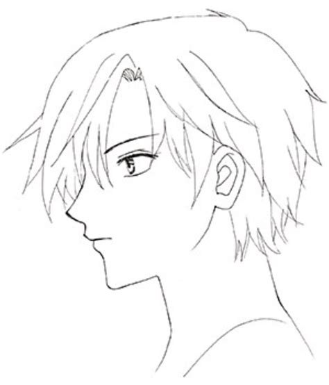 Male Hair Side View Drawing Drawing Male Hair Anime Hairstyles Male