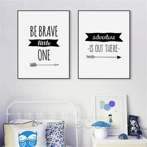 Nursery Quote Canvas Art Print Painting Poster Wall Pictures For Home