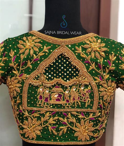 Palanquin Blouse Embroidery Blouse Designs Wedding Saree Blouse