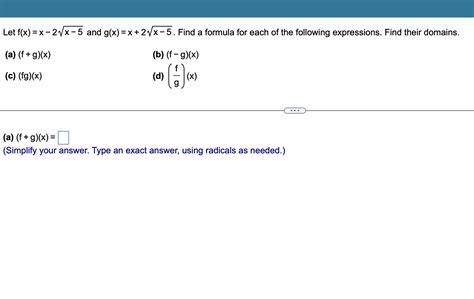 Solved Let F X X−2x−5 And G X X 2x−5 Find A Formula For