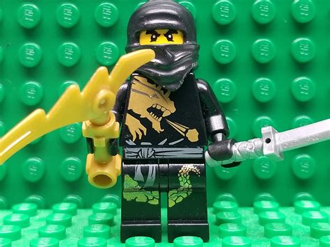 Lego Ninjago The Golden Weapons Cole Dx With Weapons Etsy