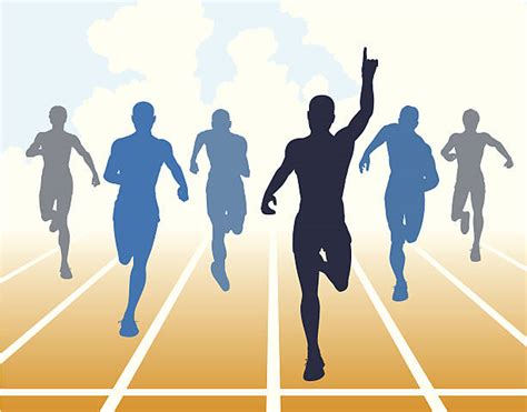 1000 Running Race Finish Line Stock Illustrations Royalty Free