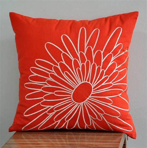 Orange Pillow Cover Decorative Pillow Cover Throw By Kainkain