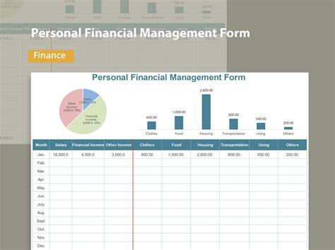 Excel Of Personal Financial Management Formxlsx Wps Free Templates